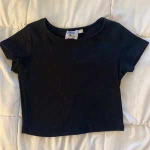 Black cropped princess Polly top